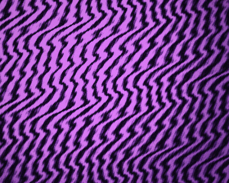 Vibrant Purple and Black Zigzag Pattern, Abstract Textile Texture, Modern Geometric Fabric Design, Dynamic Wave Background