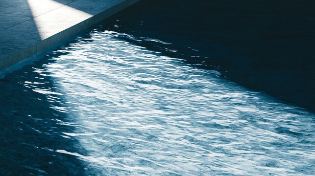 Peaceful Baptismal Pool Reflection Closeup