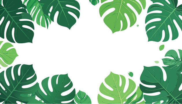 Monstera Leaf Frame border