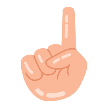 Index Finger Up Hand Icon Design