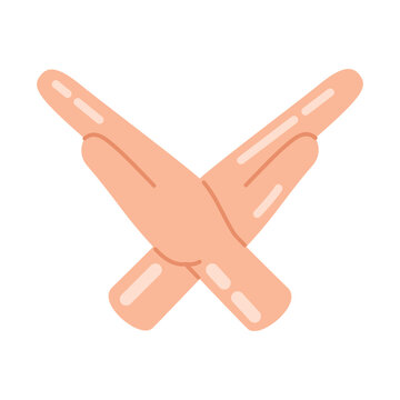 Hand Cross Hand Icon Design
