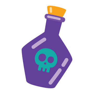 Poison Bottle Halloween icon design