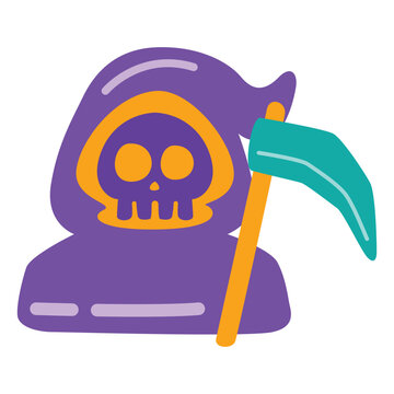 Grim Reaper Halloween icon design