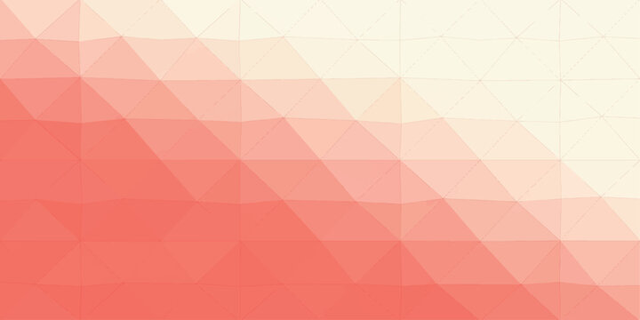 Abstract coral orange low poly geometric triangle background with gradient pattern