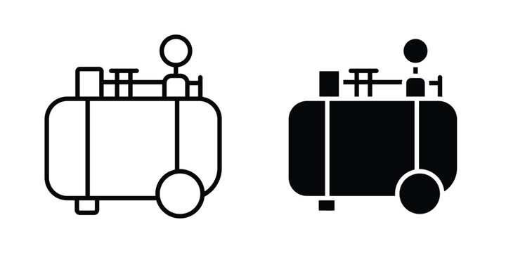 Air compressor icon flat art series