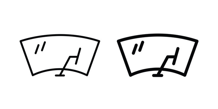 car windscreen icon flat art series