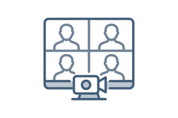 Fototapeta premium Video Conference Call Icon