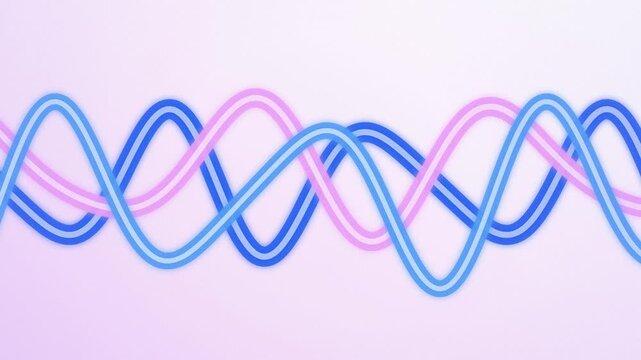 Three parallel wavy lines undulate in a smooth rhythmic flow