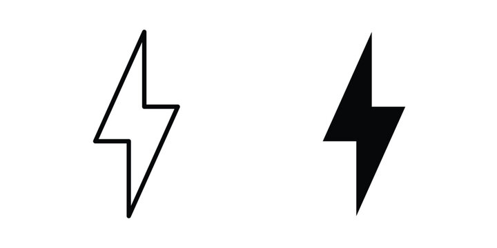 Flash icon vector logo collection