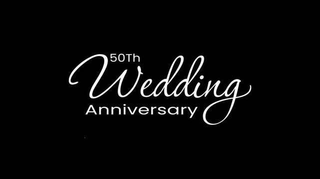 50th wedding anniversary white White cursive elegant text celebrates . Perfect for invitations, banners, cards, and decorations for the milestone event.