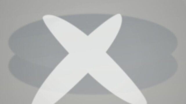 Minimalist four pointed star layered over a vertical oval shape