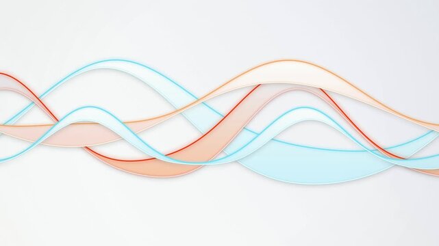Pastel wave lines flow smoothly across the frame in a gentle motion