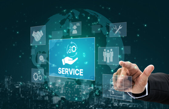 Customer service and support workflow with cooperation, communication, maintenance, and checklist icons for efficient service operation and user satisfaction Vouch