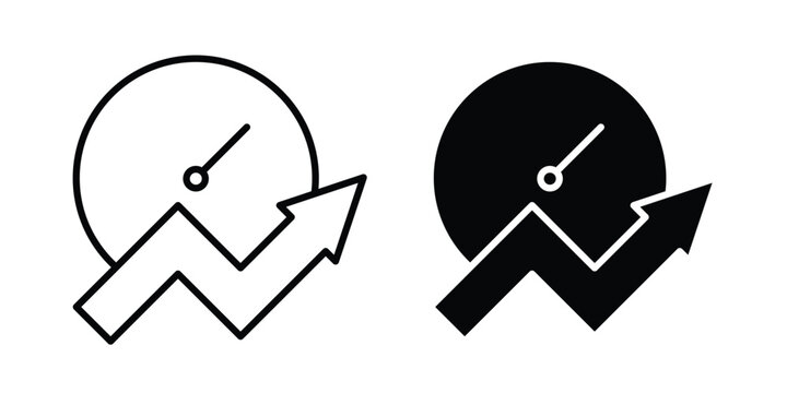 Continuous improvement icon outline art collection