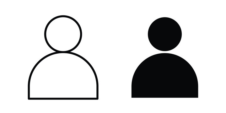 User profile icon outline art collection