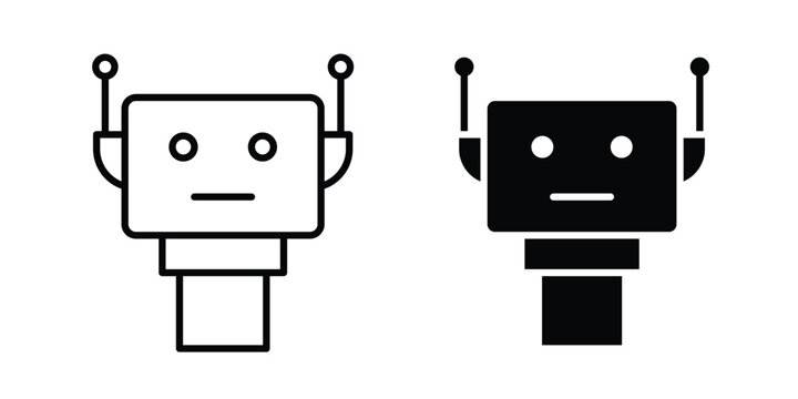 Bot icon outline art collection
