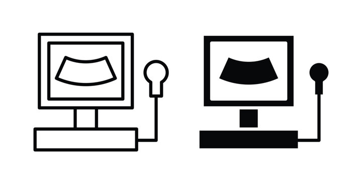 Ultrasonography icon for marketing designs