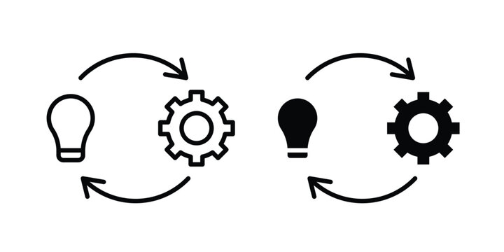 Implementation icon for marketing designs