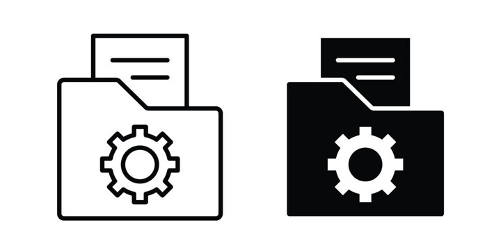 Data management icon for marketing designs