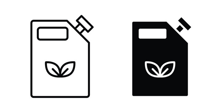 Biofuel canister icon for marketing designs