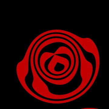 Abstract Red and Black Hypnotic Fluid Motion Graphic Loop
