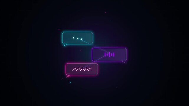 Animated of AI Chat Thought Bubble Matrix