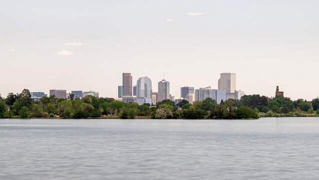 Denver Skyline Over Sloan's Lake
