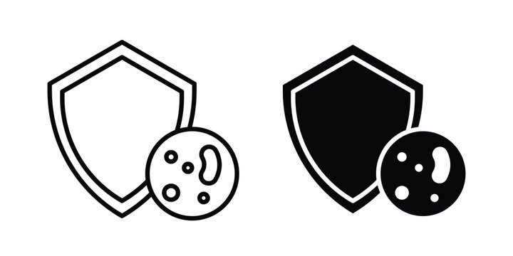 Antimicrobial icon minimal logo collection