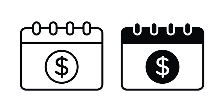 Recurring payment icon minimal logo collection