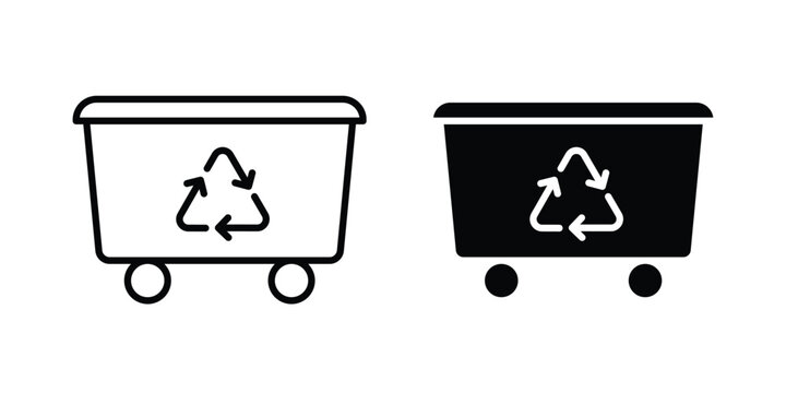 Dumpster icon minimal logo collection