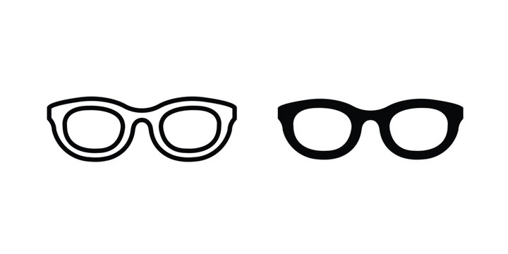 eyeglasses icon minimal logo collection
