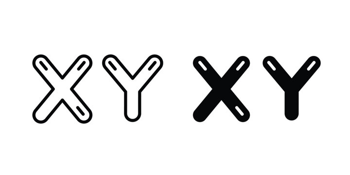 Masculine Chromosomes icon minimal logo collection