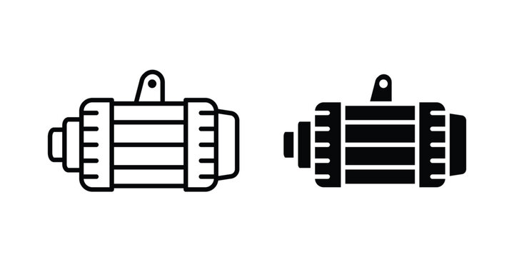 Car alternator icon line art pictograms collection. EPS10