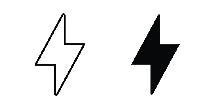 Bolt icon vector illustrations group