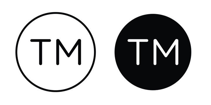 TM trademark icon vector illustrations group