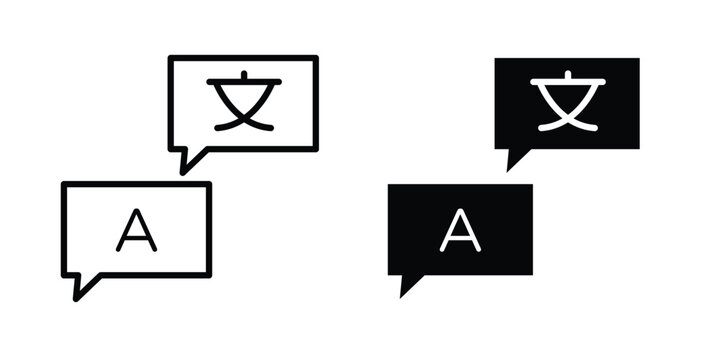 Translation icon vector illustrations group