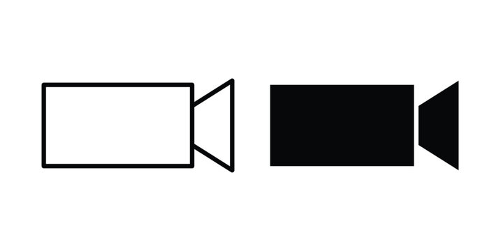 Video camera icon vector illustrations group