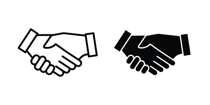 Deal handshake icon for creative projects