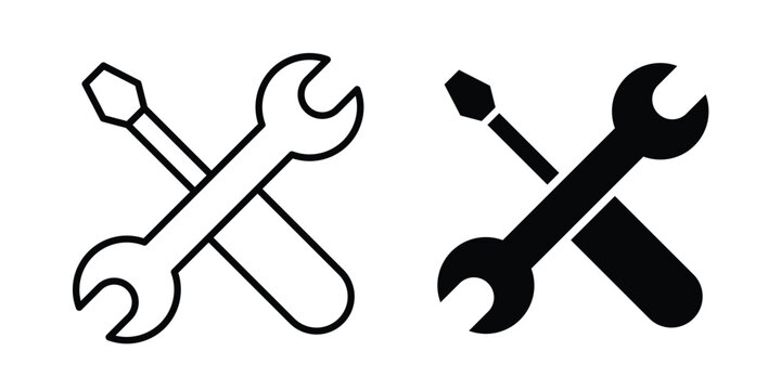 Repair icon black symbol pack