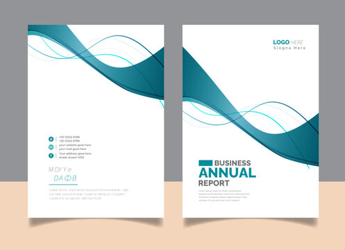 Minimal Abstract Annual Report Cover for Corporate Business Brochure Design