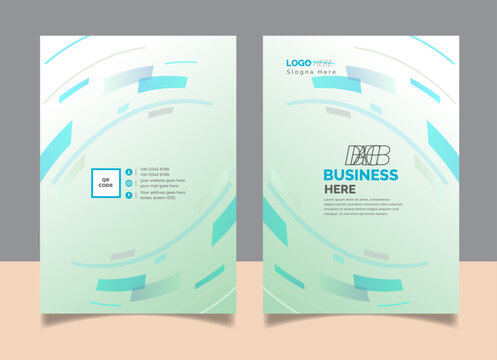 Minimal abstract Business vector annual report cover design template