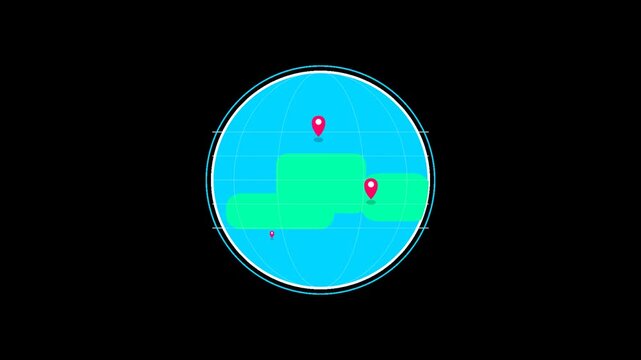Red Location Pin on Folded Map Illustration