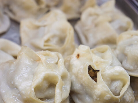 Deliciously Steamed Dumplings Ready for Enjoyment