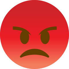 Naklejka premium Angry Red Face Emoji PNG isolated on transparent background showing intense frustration