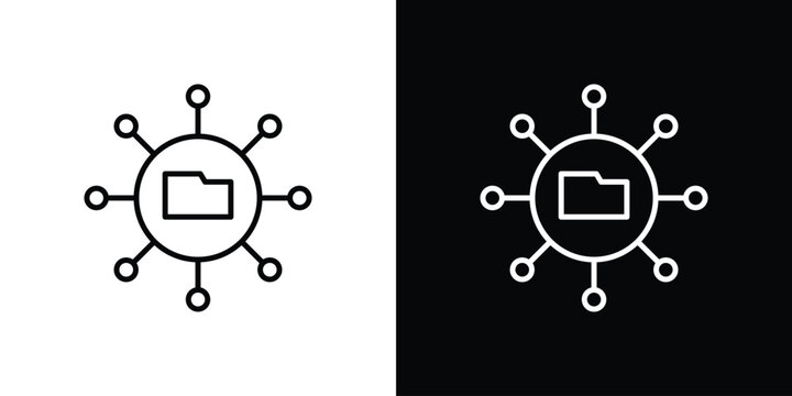 Gathering information icon vector graphic kit