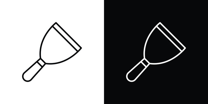 Putty knife icon vector graphic kit