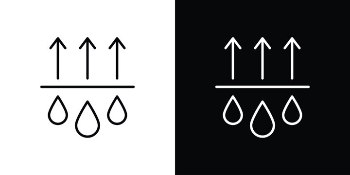 Moisture wicking icon vector graphic kit