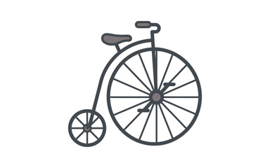 Fototapeta premium Vintage Penny-Farthing Bicycle Vector Illustration
