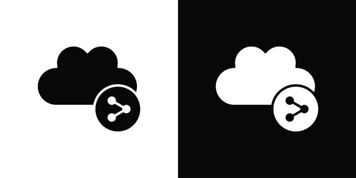Cloud share icon for creative projects