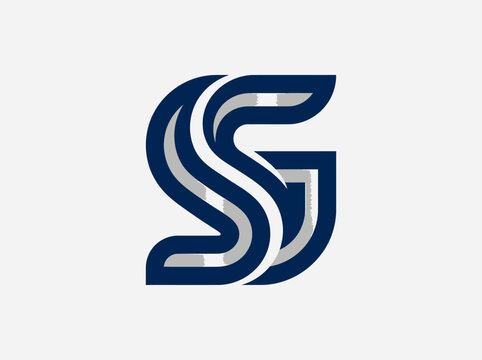Bold Modern Initials SG Logo Design